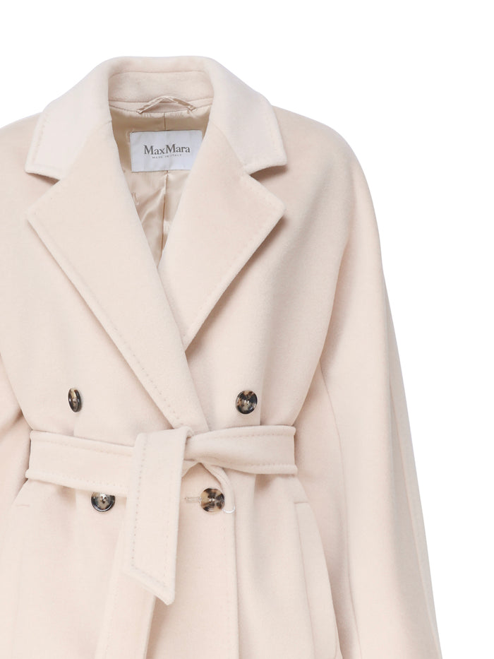 Max Mara Coats Beige Lana Vergine Ovis Aries