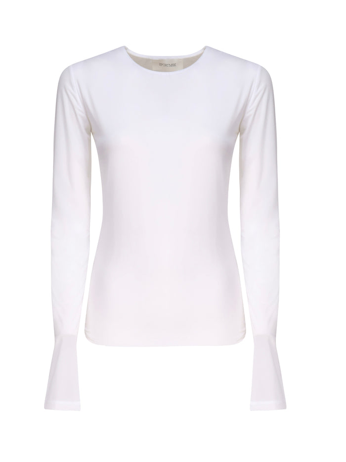 Sportmax Sweaters Optical White Poliammide Elastan