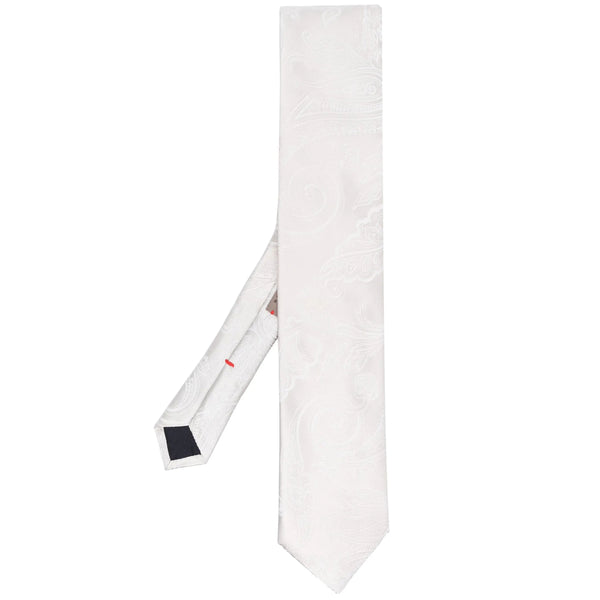 Lady Anne White Silk Paisley Tie Ties & Bow