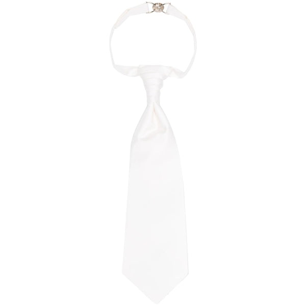 Lady Anne White Silk Tie Ties & Bow