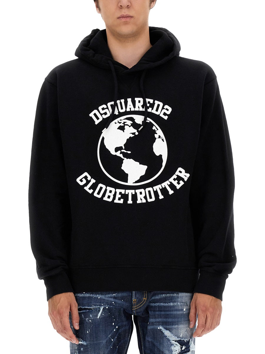 Globetrotter Sweatshirt Black Cotton Sweatshirts