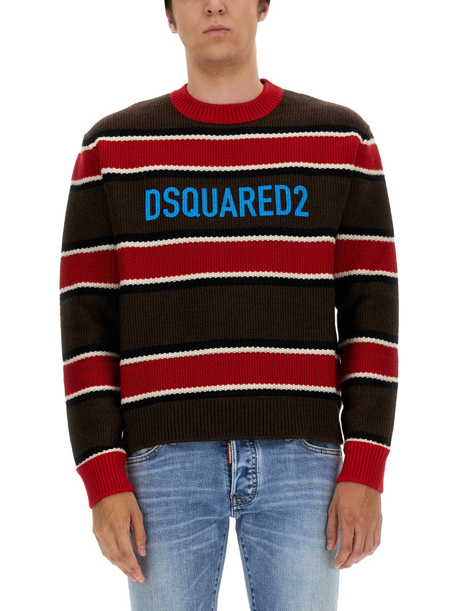 Jersey With Logo Multicolour Virgin Wool Jumpers