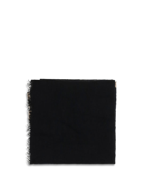 Scarf Gran Soufflé Semi-Felted Cashmere Black Felting/natural Brown (capra Hircus)
