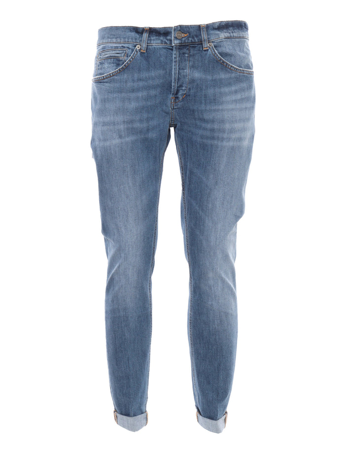 Blue effect washed jeans Cotton Elastane