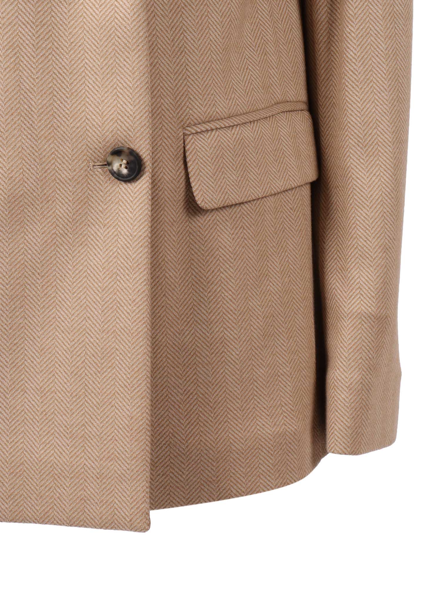 Jersey Jacket Beige Viscose Polyester Elastane
