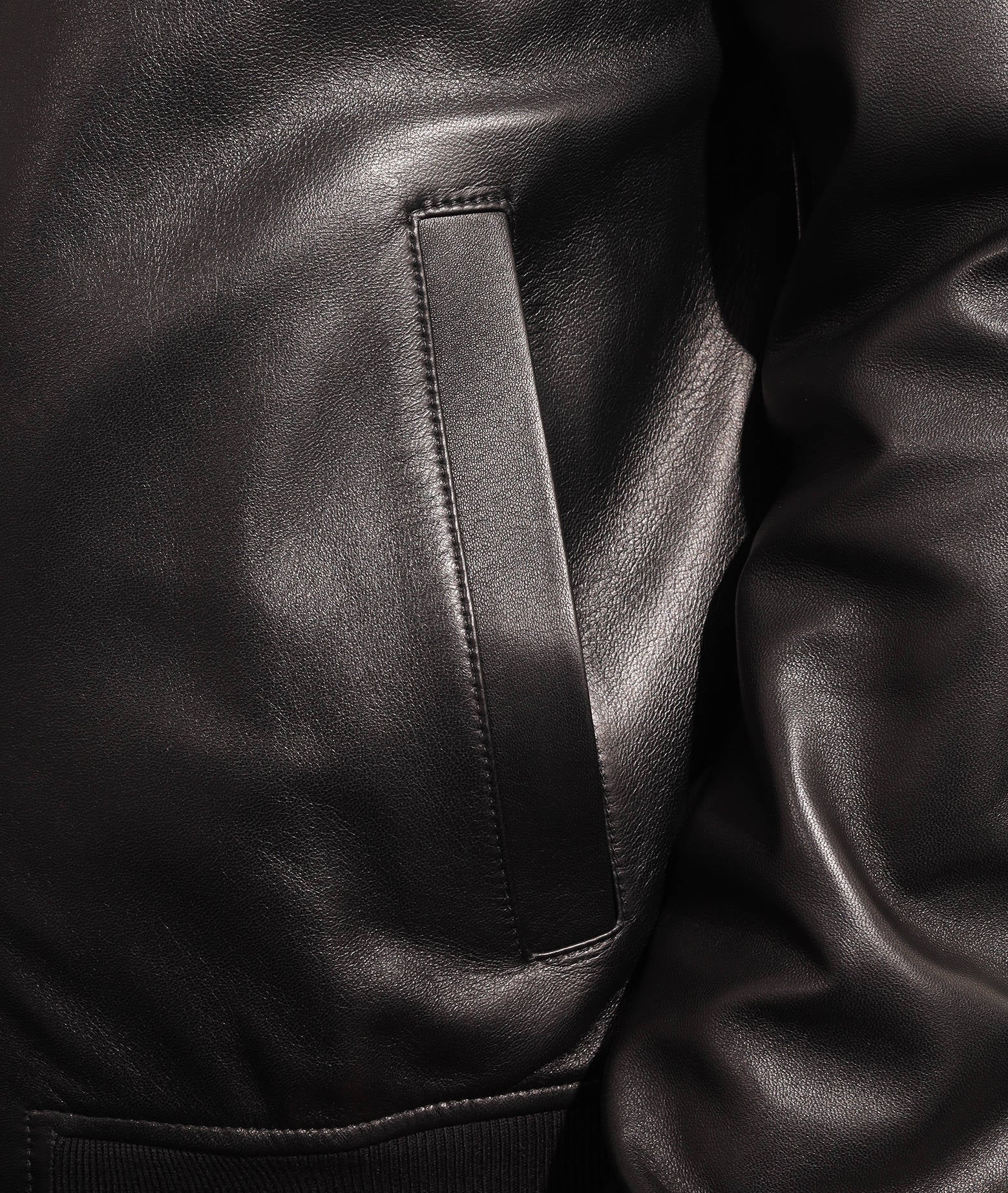 Leather Bomber Nottingham Black Blouson