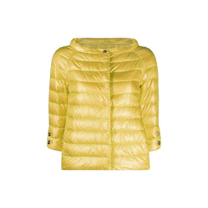 Herno Half-Sleeve Down Jacket Yellow Polyamide