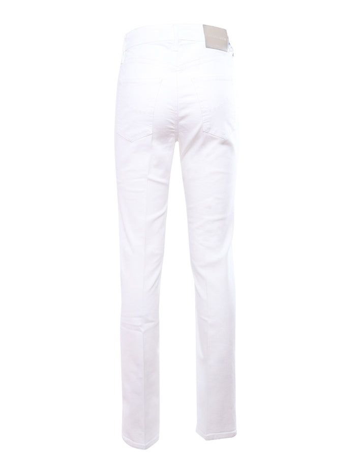 5 Pockets Pants White Jean