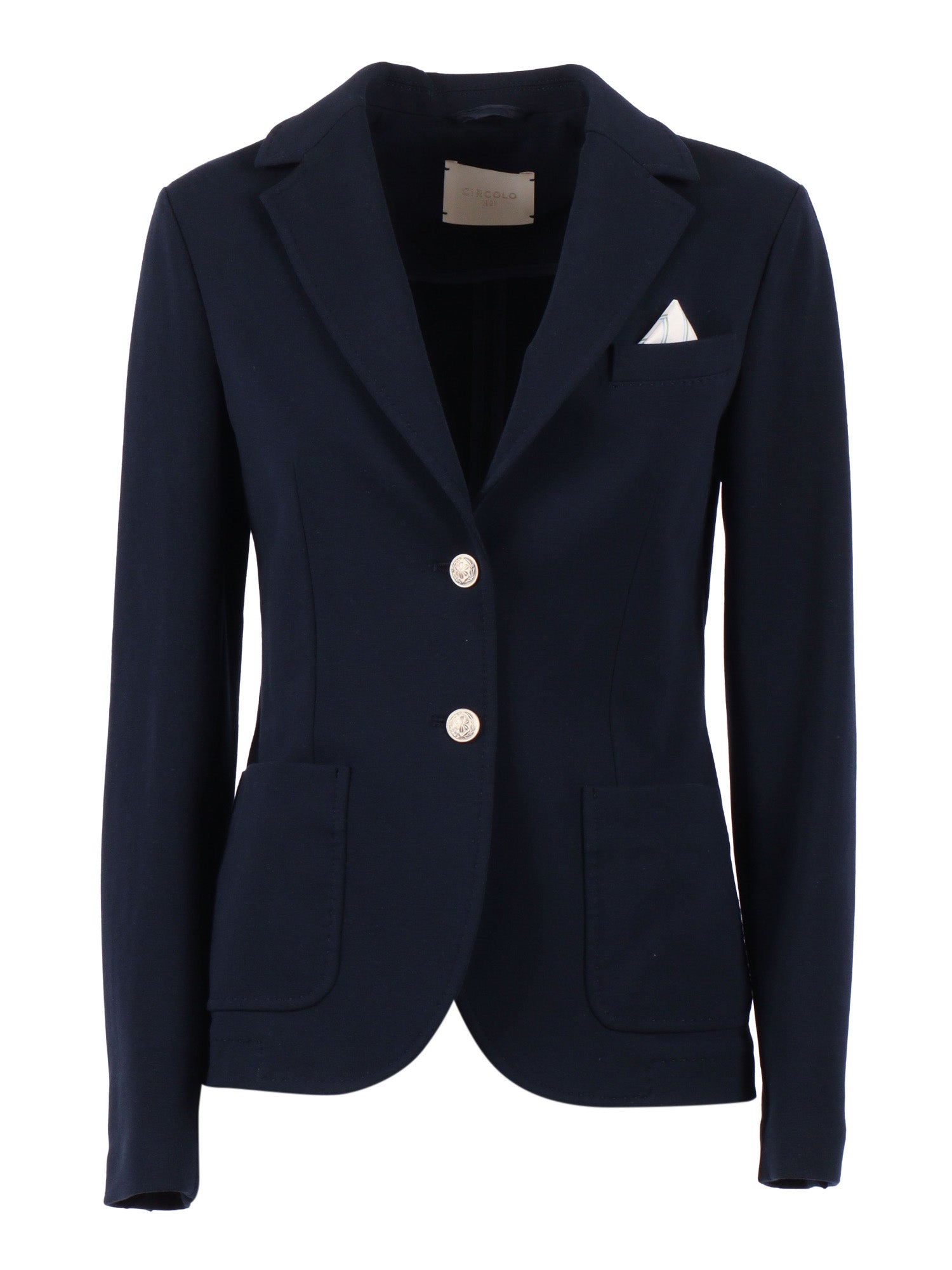 SLIM FIT FLEECE Blue Cotton Elastane Jacket