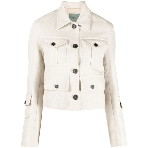 Ivory White Cropped Jacket