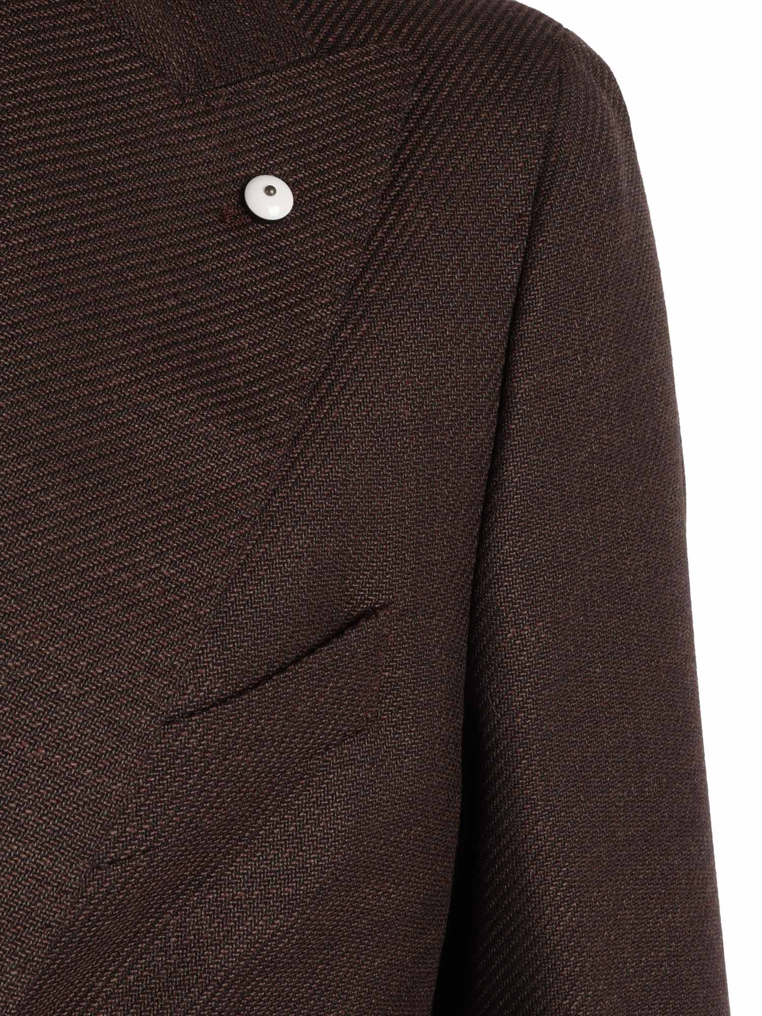 Jacket Brown Virgin Wool Single Breasted