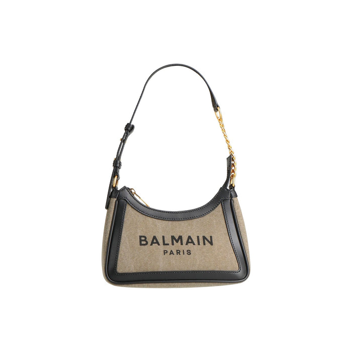 Balmain B-Army Shoulder Bag Green Cotton