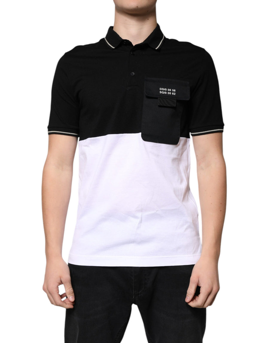 Dolce & Gabbana 100% Cotton polo in black