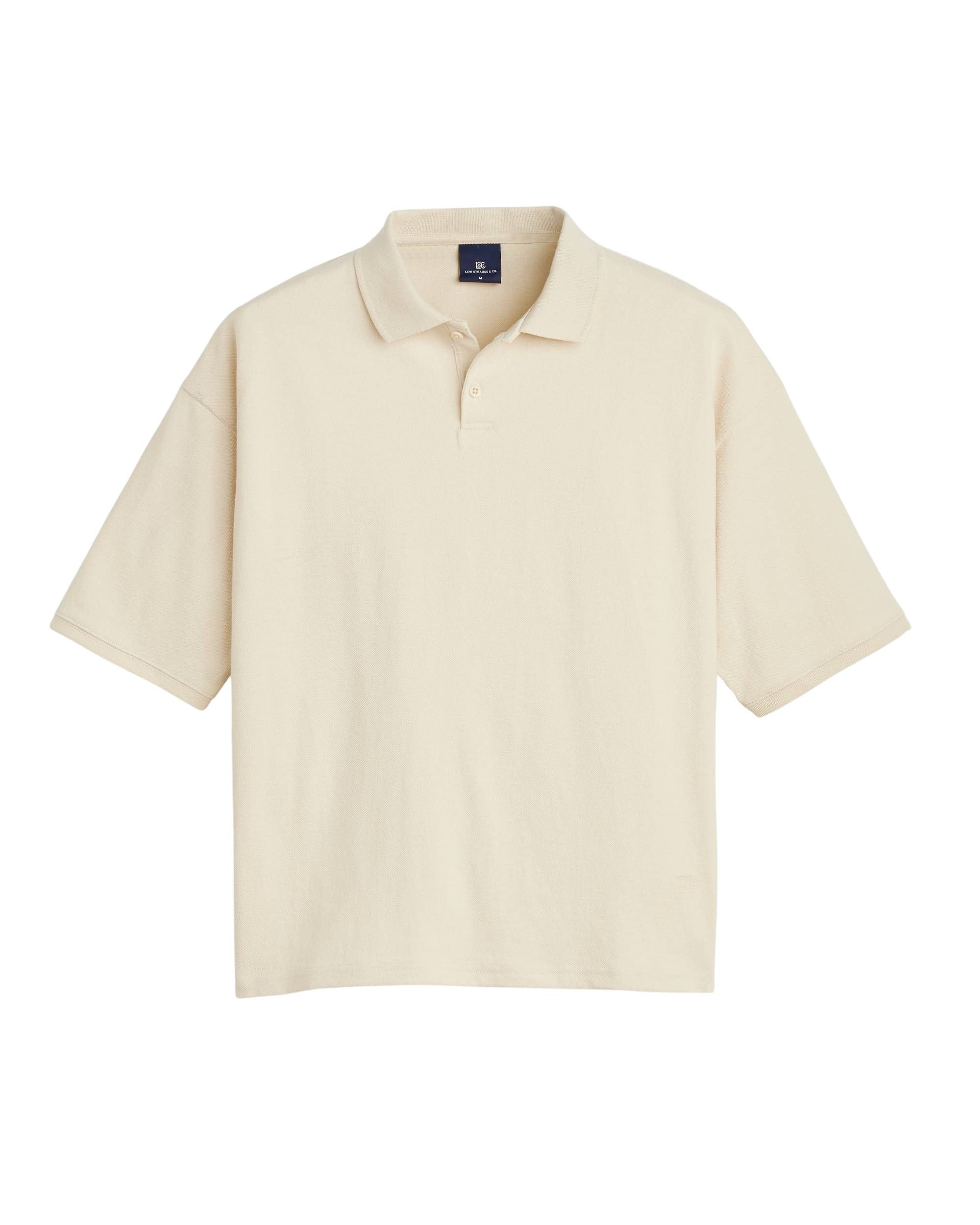 Blue Tab Cropped Polo Brown Cotton