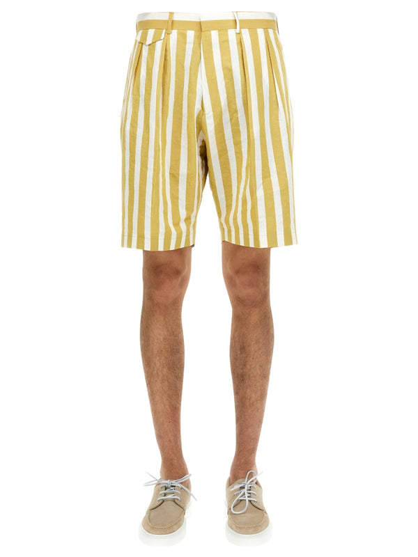Deckchair Stripe Bermuda Yellow Cotton Short