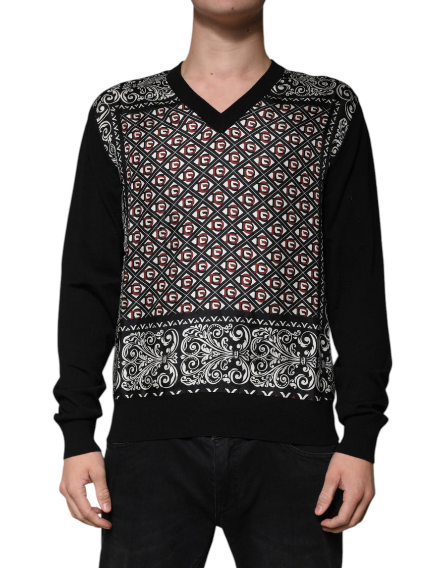 Dolce & Gabbana 70% Virgin Wool 30% Silk sweater in black