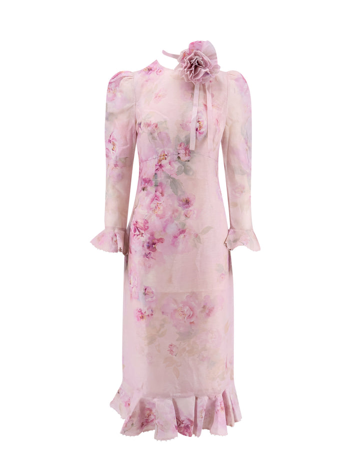 Zimmermann Dresses Pink Lino Seta