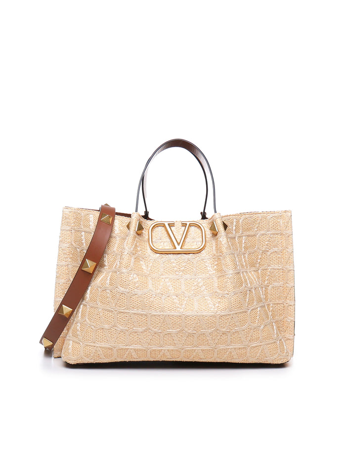 Valentino Garavani Bags Champagne Cotton Viscose