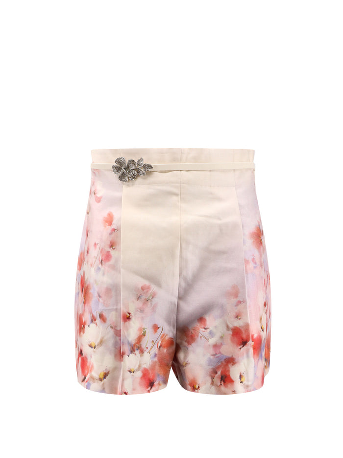 Zimmermann Shorts Pink Seta Cotone