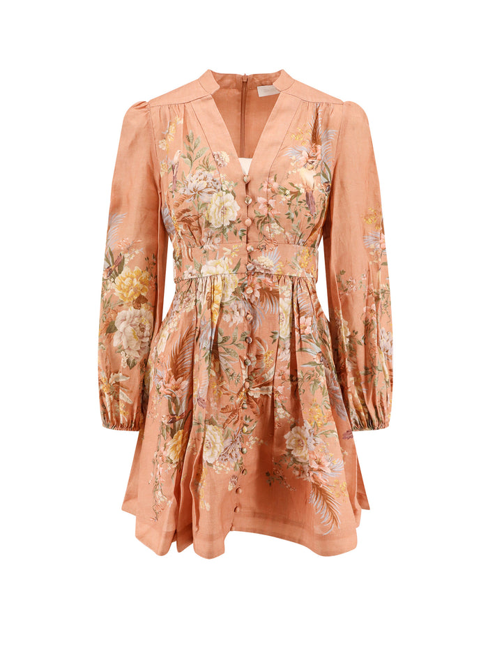Zimmermann Dresses Pink Lino