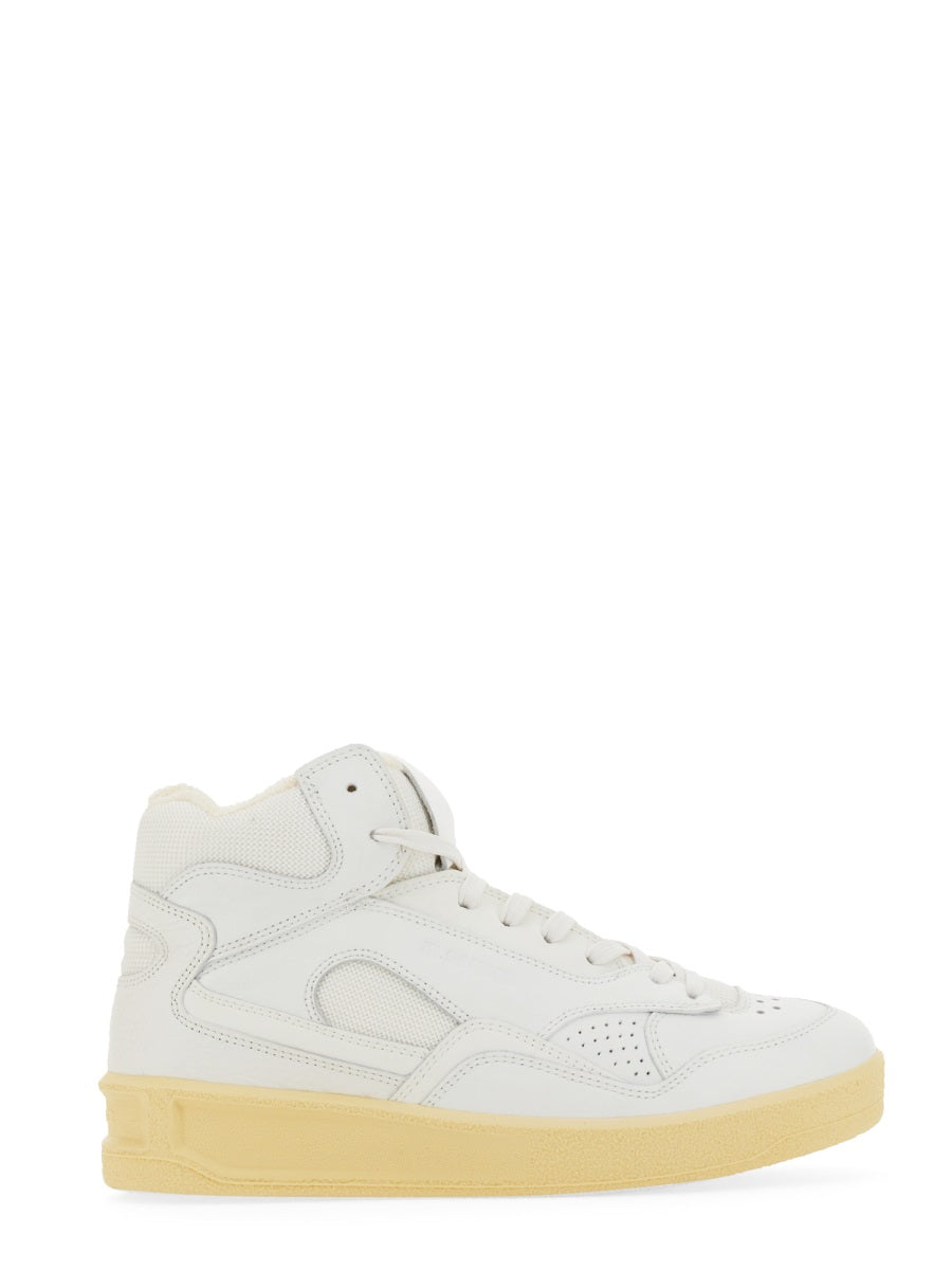 High Sneakers White Leather Trainers