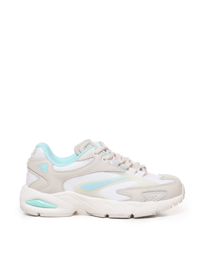 D.a.t.e. Sneakers White, Light Blue Fabric