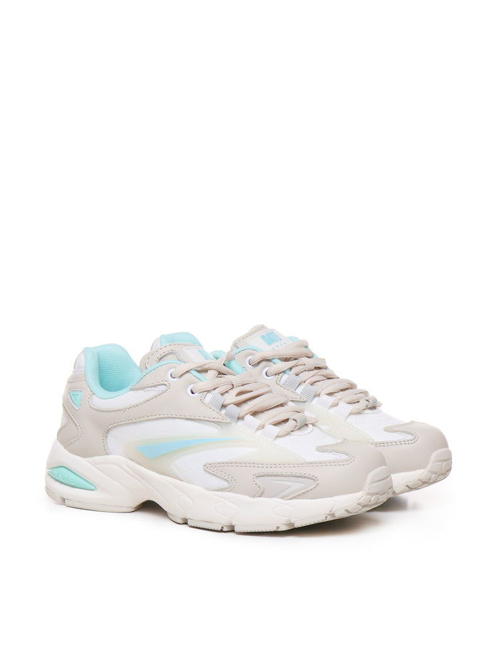 D.a.t.e. Sneakers White, Light Blue Fabric