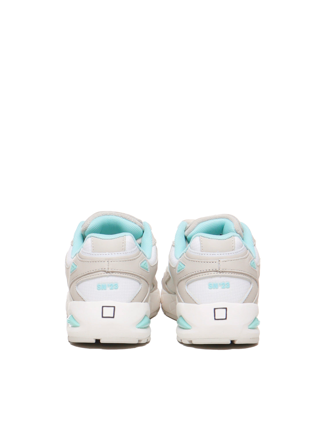 D.a.t.e. Sneakers White, Light Blue Fabric