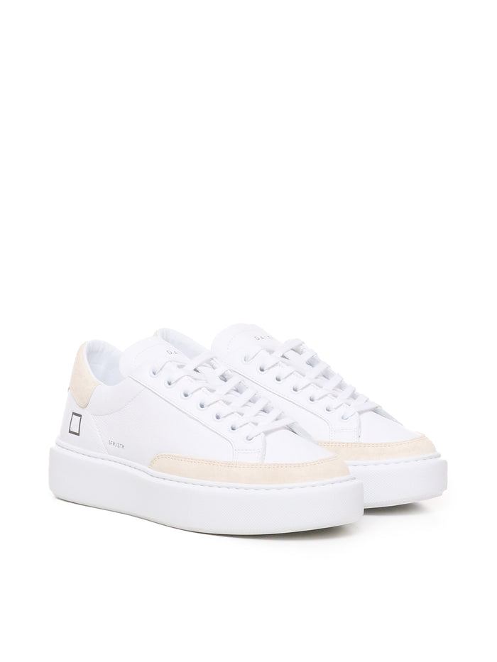 D.a.t.e. Sneakers White-beige Leather