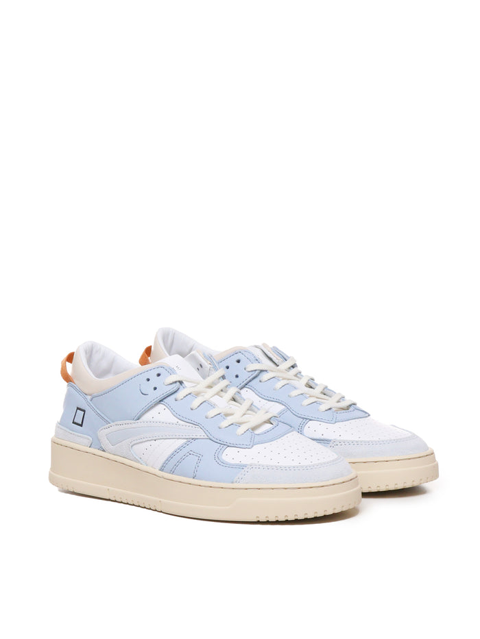 D.a.t.e. Sneakers White-light Blue Leather