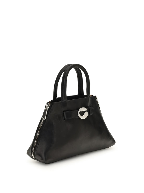 Mini Data Bag Black Calf Leather Shoulder