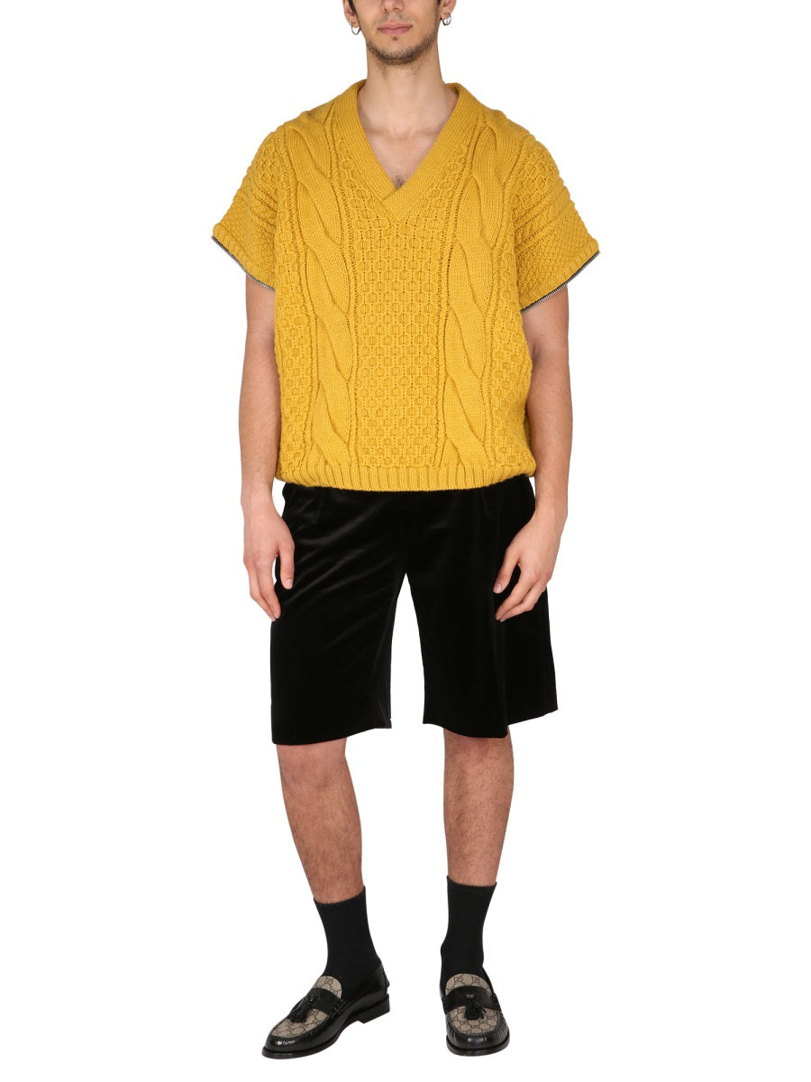 Shorts Stretch Velvet Black