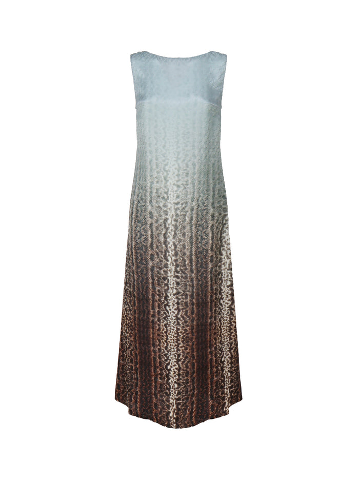 Fendi Dresses Light Blue, Brown Silk