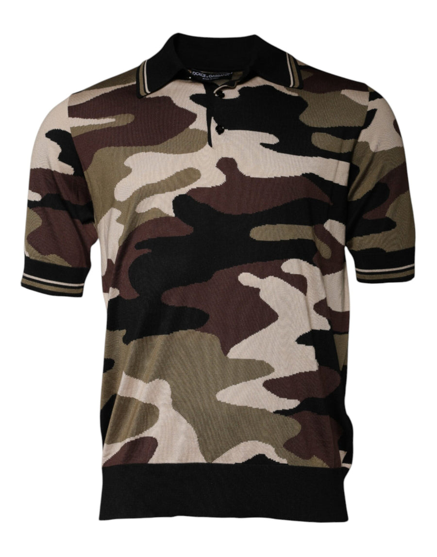 Dolce & Gabbana 100% Silk polo in multicolor