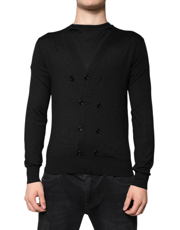 Dolce & Gabbana 100% cashmere cardigan in black