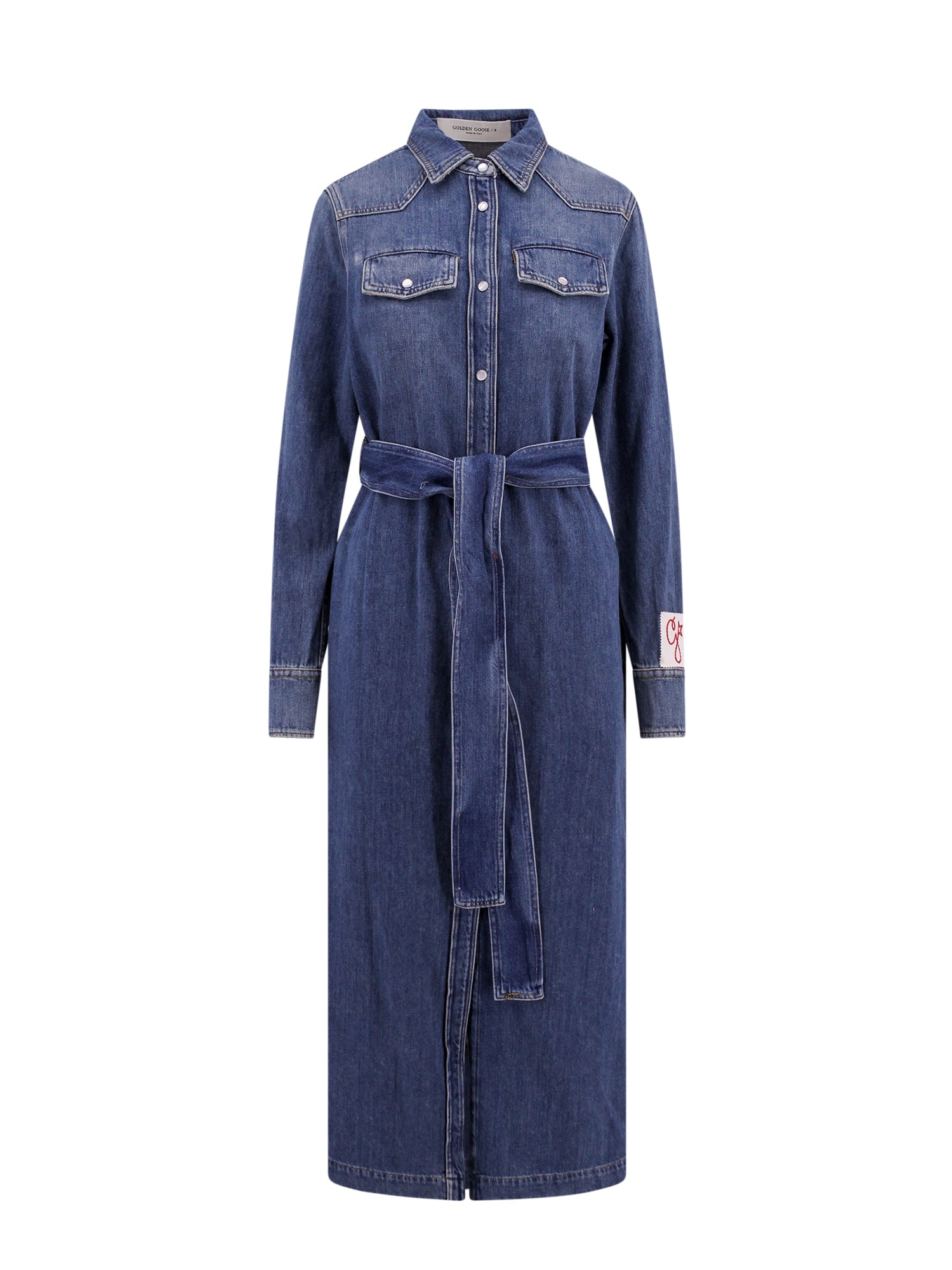 Golden Goose Dresses Blue Cotone