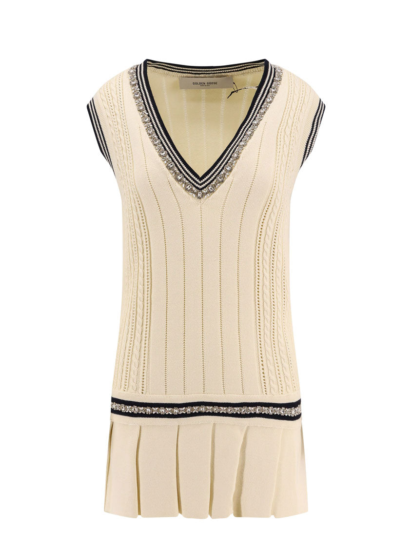 Golden Goose Dresses White Cotone Organico