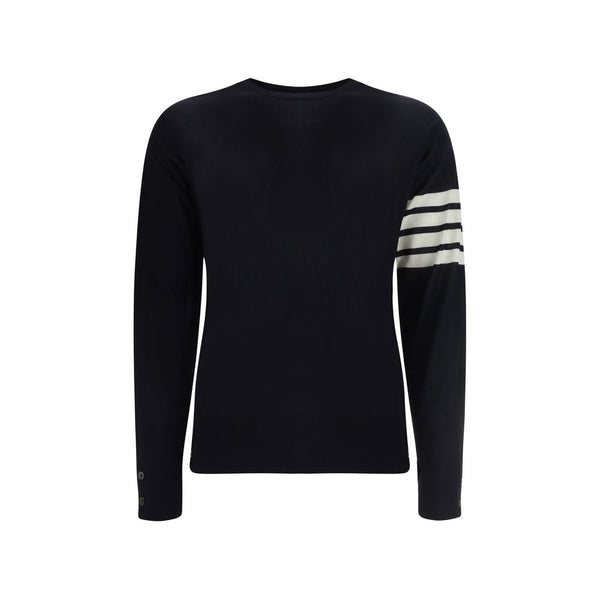 Thom Browne 100% Fleece Wool Ovis Aries sweater in black