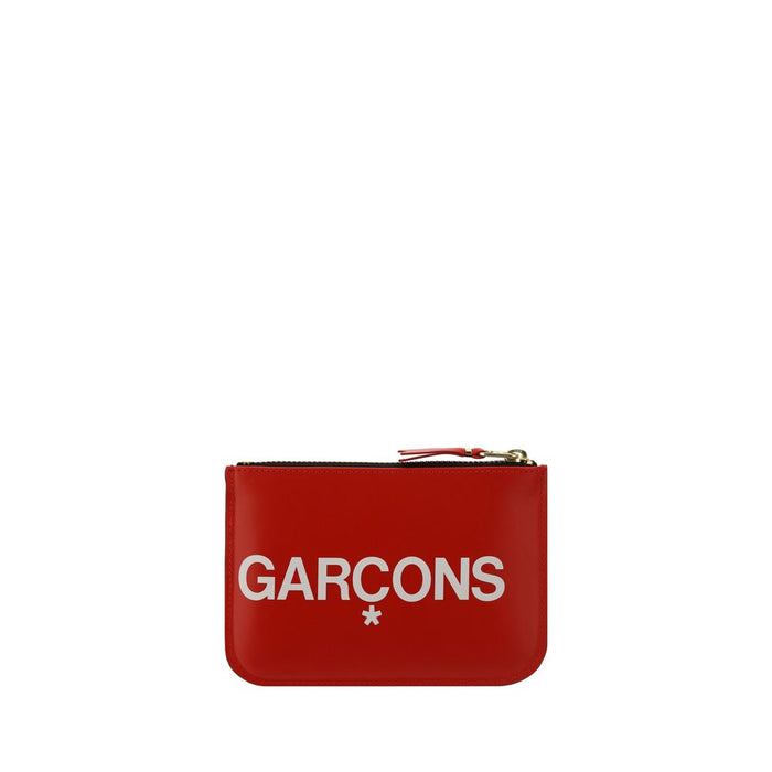 Comme des Garçons 100% Calf Leather Bos Taurus coin purse in red — view 2