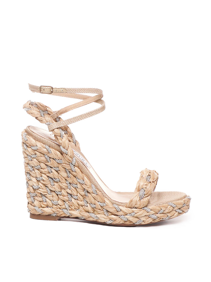 Aquazzura Flat Shoes Beige Raffia
