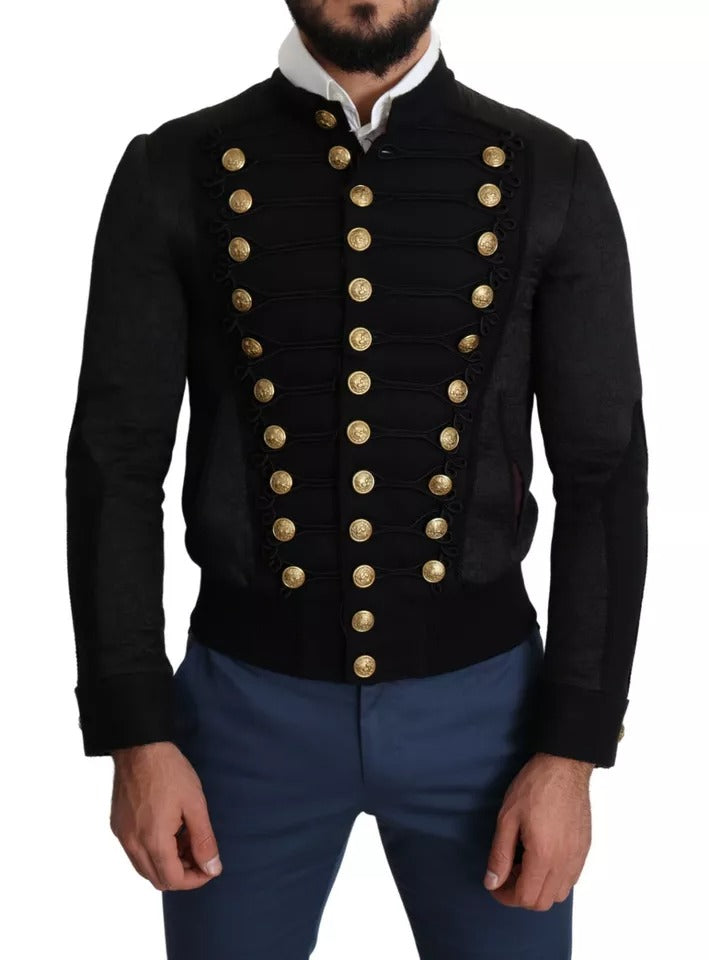 Dolce & Gabbana 42% Cotton 34% Polyester 20% Virgin Wool 4% Nylon jacket in black