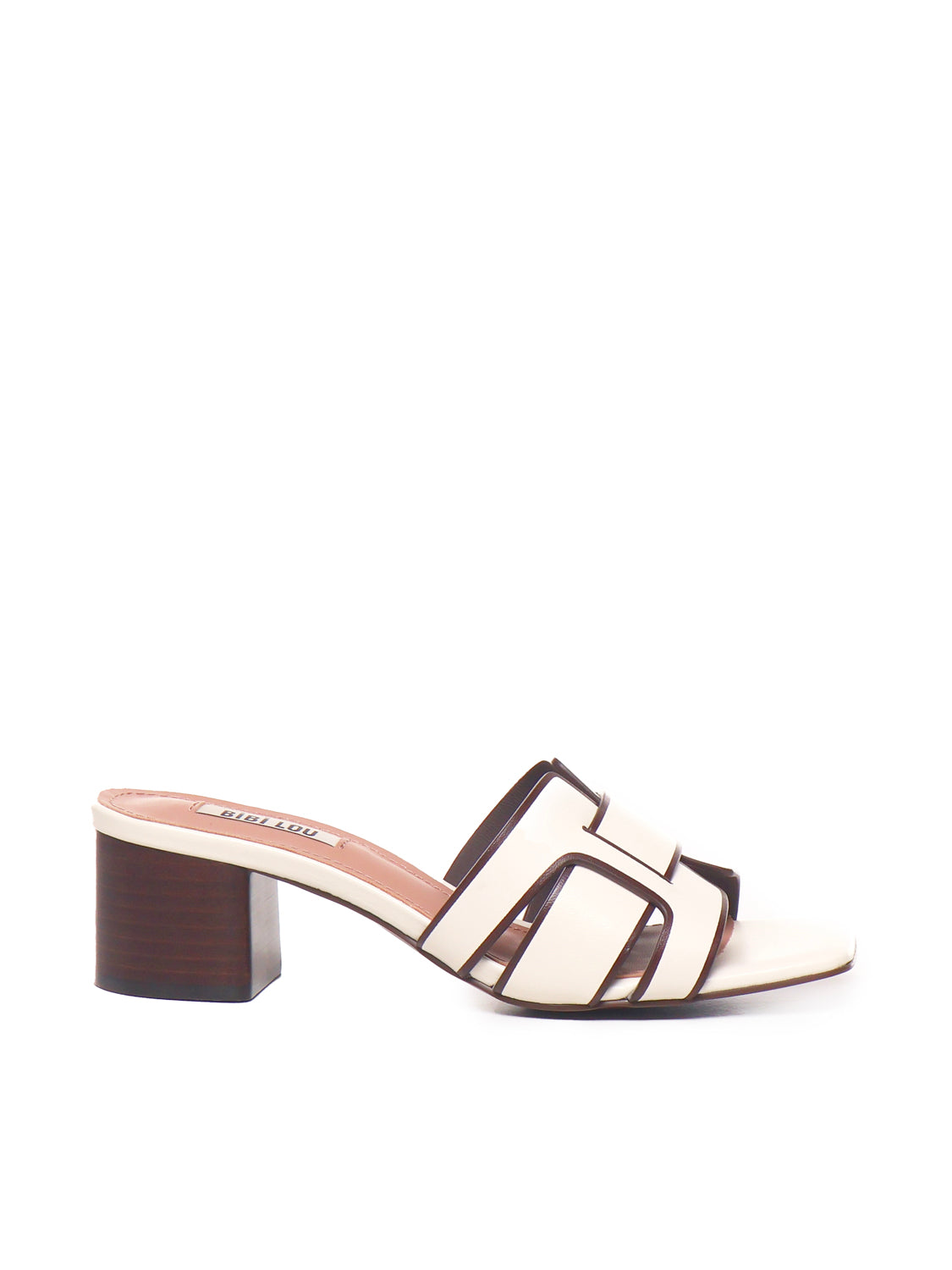 Bibi Lou Sandals White, Brown Leather