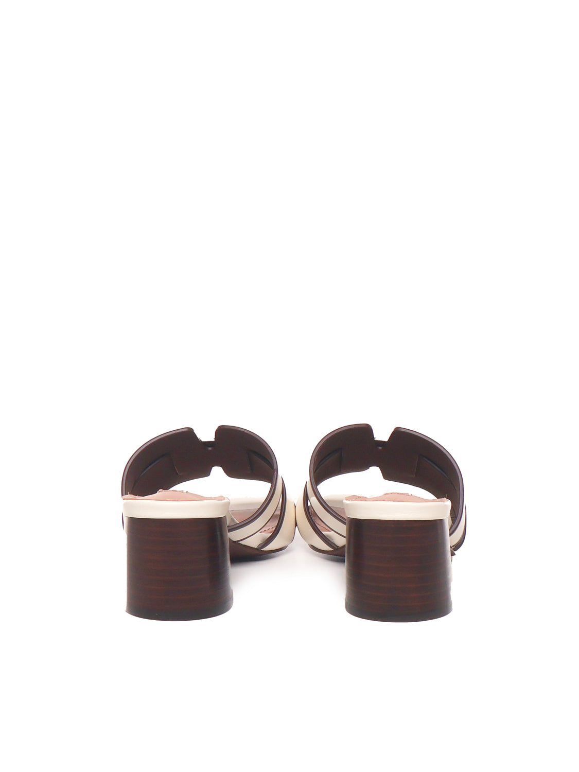 Bibi Lou Sandals White, Brown Leather