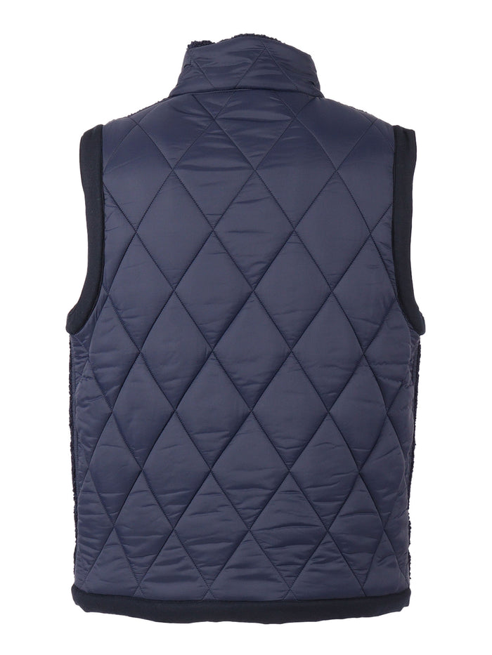 DOUBLE FACE VEST Blue Polyester Knitted