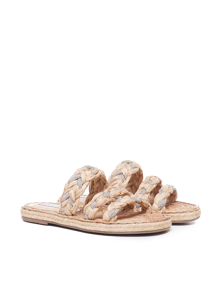 Aquazzura Sandals Beige Raffia