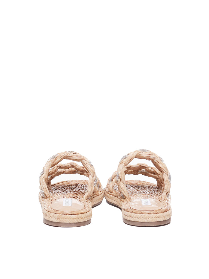 Aquazzura Sandals Beige Raffia