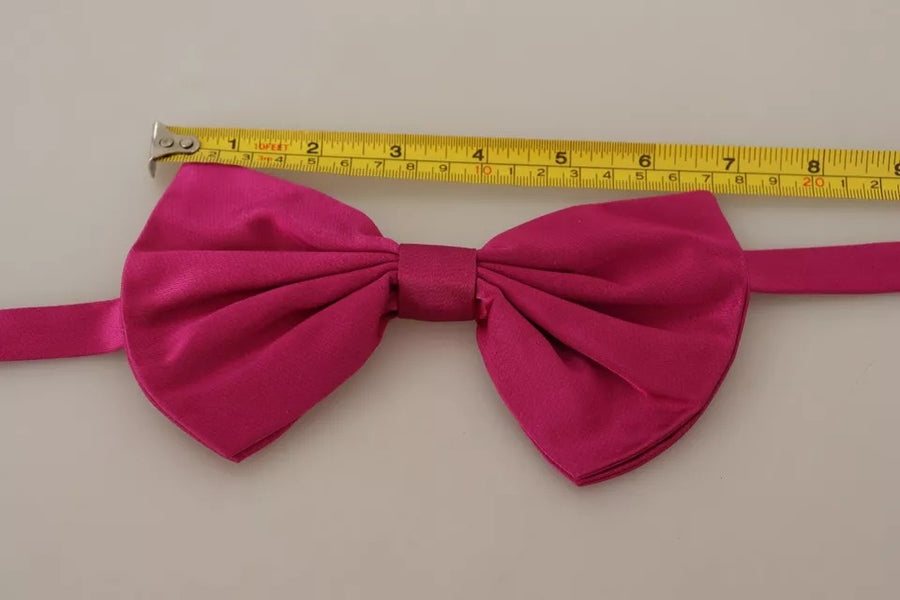 Dolce & Gabbana 100% Silk bow tie in pink
