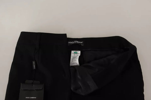 Dolce & Gabbana 88% Virgin Wool trousers in black