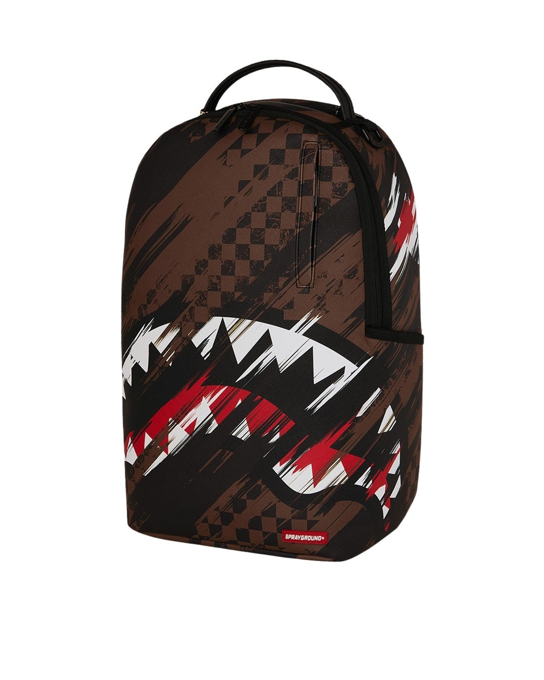 Smeared Grunge Backpack Black Polyester Bag