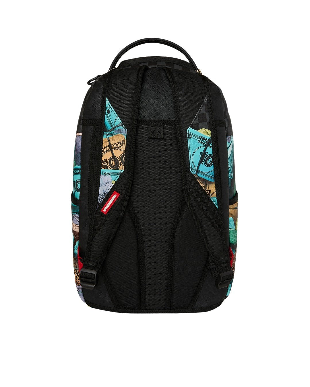 Monopoly Money Stacks Backpack Black Polyvinyl Chloride Bag